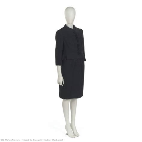 hubert de givenchy suit of black wool|Hubert de Givenchy .